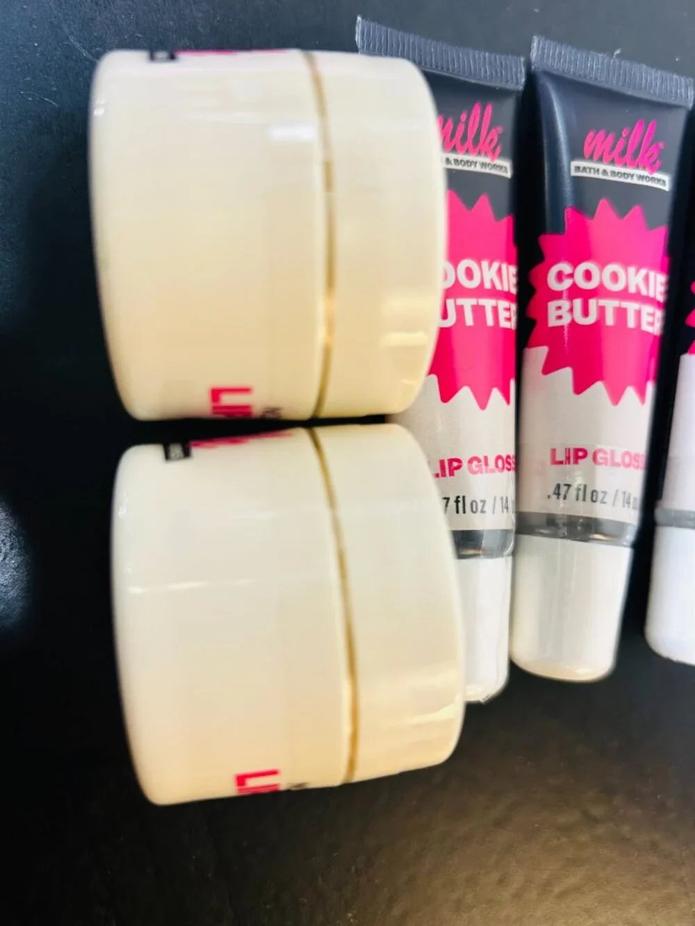 5 PC Bath & Body Works Milk Bar Cookie Butter Lip Gloss Mask Set New/Sealed